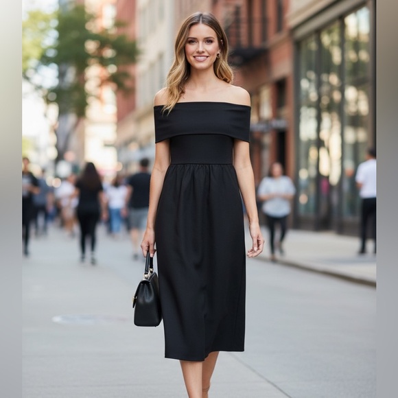 Lands' End Black Strapless Dress - Picture 2 of 12